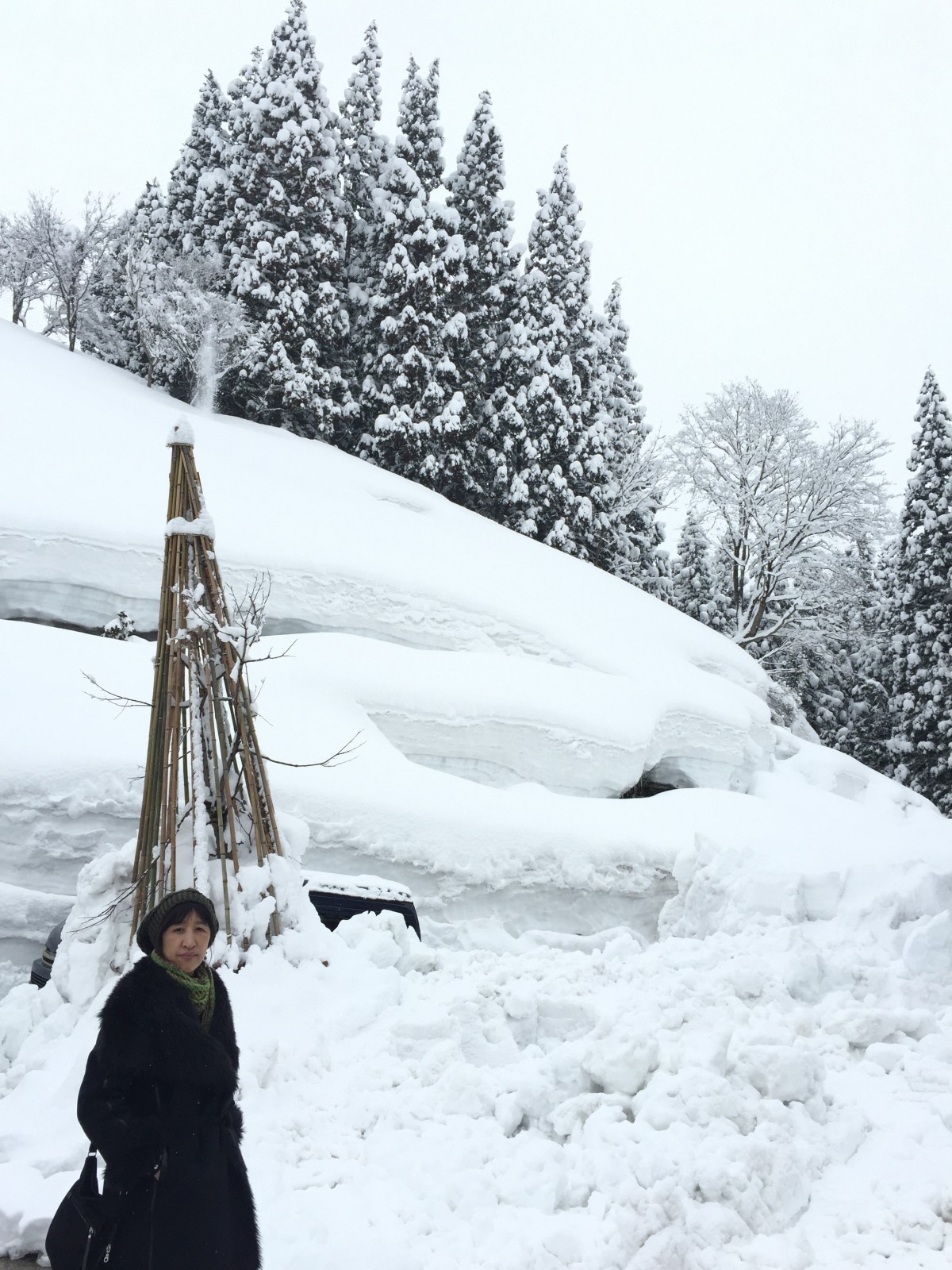 新潟の里山十帖付近、雪景色